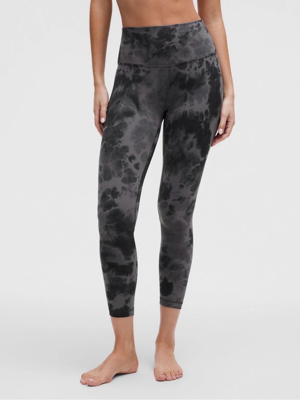 Lululemon Align HR Leggings 28" Diamond Dye Pitch Grey Graphite Size 6 EUC